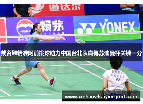 戴资颖精准网前挑球助力中国台北队赢得苏迪曼杯关键一分